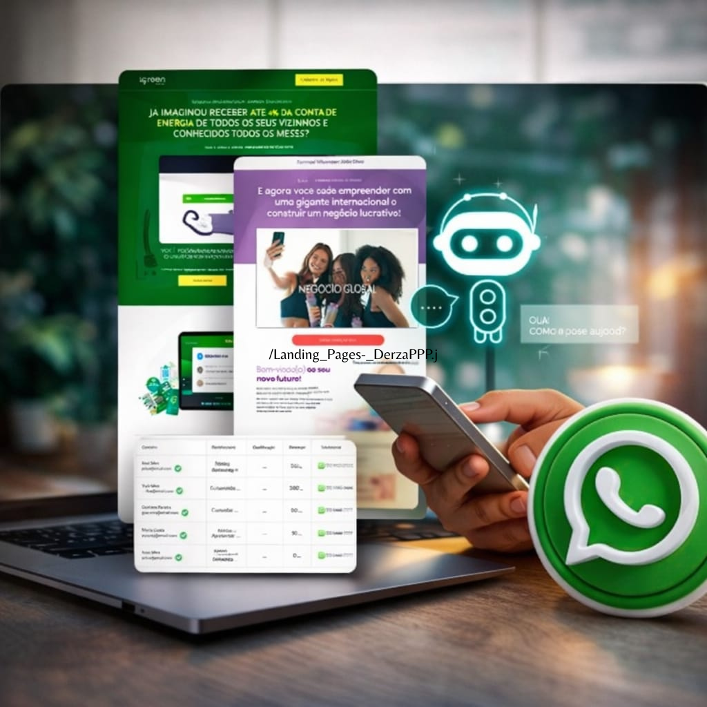 Landing Page profissional com integração ao DerZaPP IA no WhatsApp